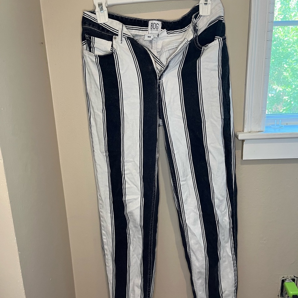 Stripped, straight leg BDG pants
